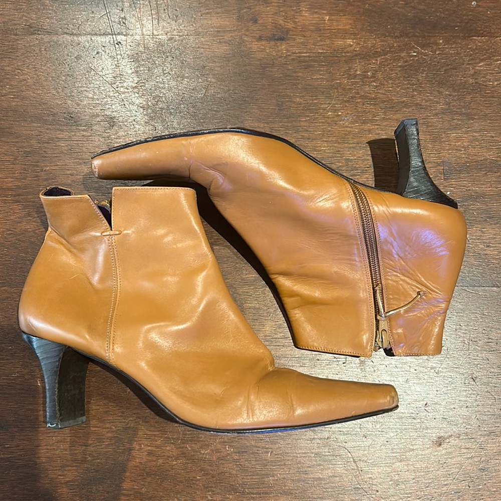 Donald J. Pliner Tan Leather Bootie